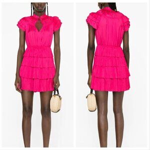 ULLA JOHNSON Vesna Mini Dress In Pink, Orchid, Size 4, New with tag